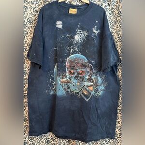 The Mountain Blue Pirate Skull Men's Shirt